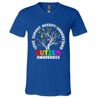 Autism Shirt Love Accept Support Autistic Autism Awareness V-Neck T-Shirt