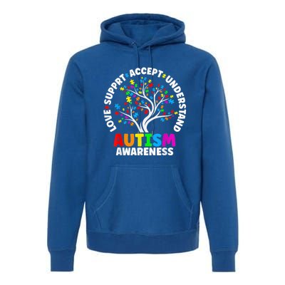 Autism Shirt Love Accept Support Autistic Autism Awareness Premium Hoodie