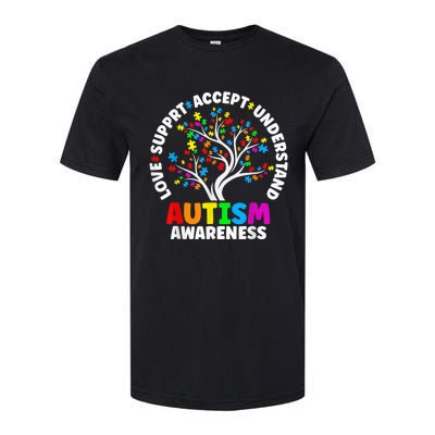 Autism Shirt Love Accept Support Autistic Autism Awareness Softstyle CVC T-Shirt