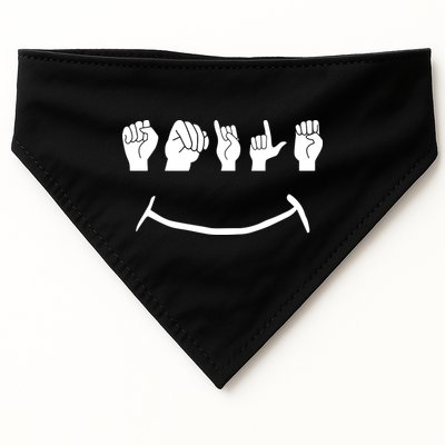 American Sign Language USA-Made Doggie Bandana