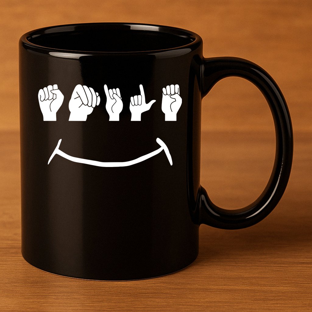 American Sign Language 11oz C Handle Ceramic Mug