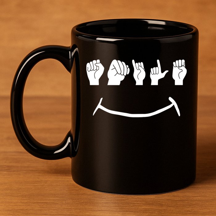 American Sign Language 11oz C Handle Ceramic Mug