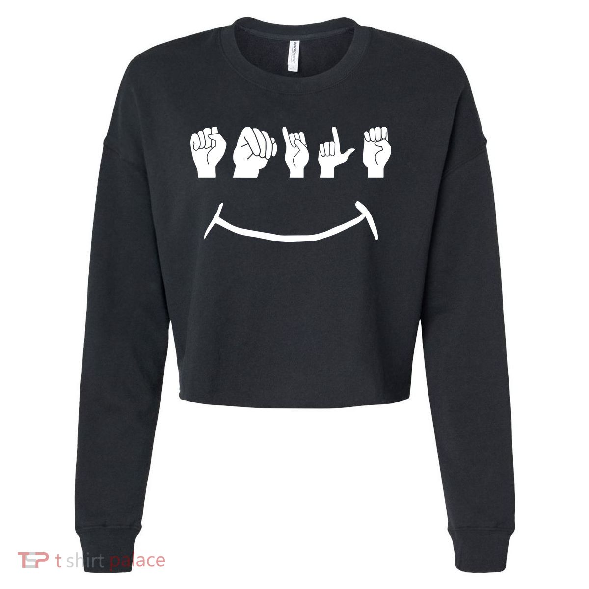 American Sign Language Cropped Pullover Crew