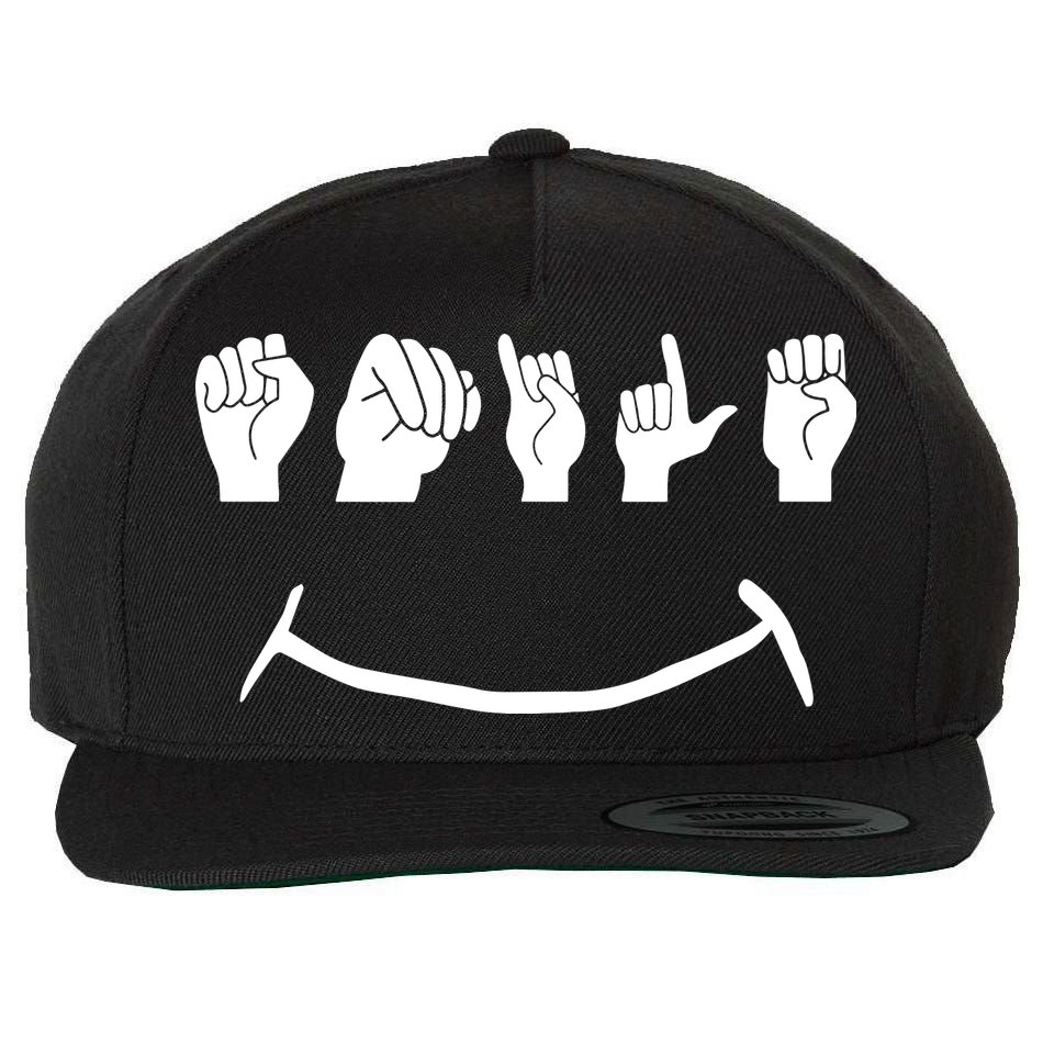 American Sign Language Wool Snapback Cap
