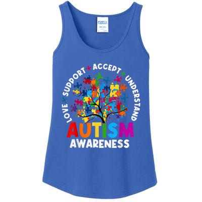 Autism Shirt Love Accept Support Autistic Autism Awareness Ladies Essential Tank