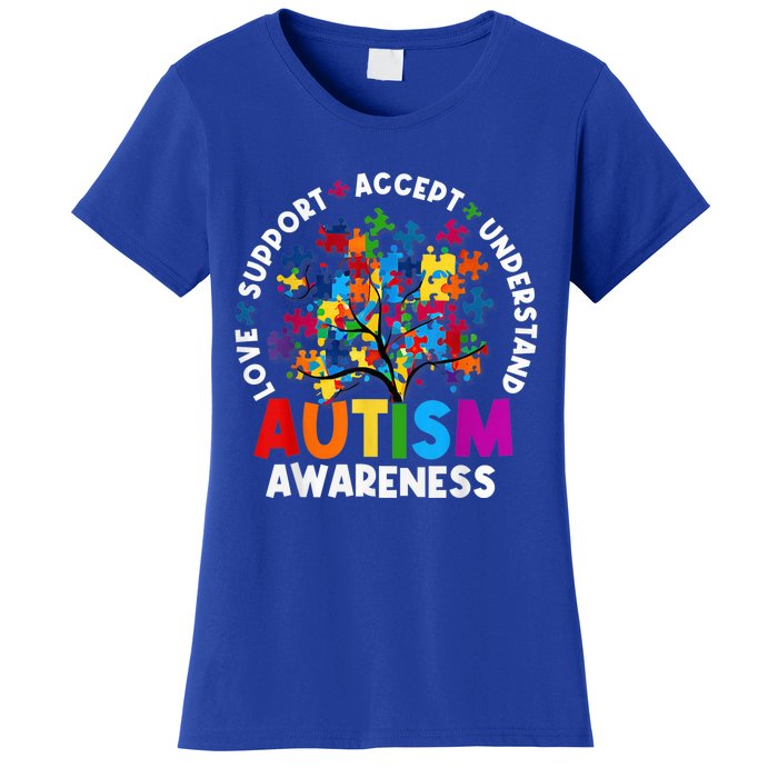 Autism Shirt Love Accept Support Autistic Autism Awareness Women's T-Shirt