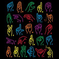 Abc Sign Language Chart Teacher Hand Letter Alphabet Asl Cooling Performance Crew T-Shirt