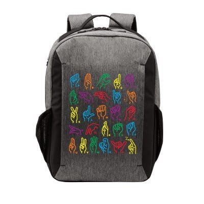 Abc Sign Language Chart Teacher Hand Letter Alphabet Asl Vector Backpack