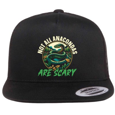 Anaconda Snake Lover Reptile Boa Serpent Snake Whisperer Gift Flat Bill Trucker Hat