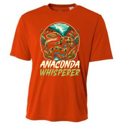 Anaconda Snake Lover Reptile Boa Serpent Snake Whisperer Gift Cooling Performance Crew T-Shirt