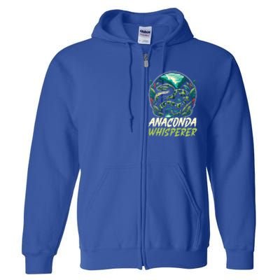 Anaconda Snake Lover Reptile Boa Serpent Snake Whisperer Gift Full Zip Hoodie