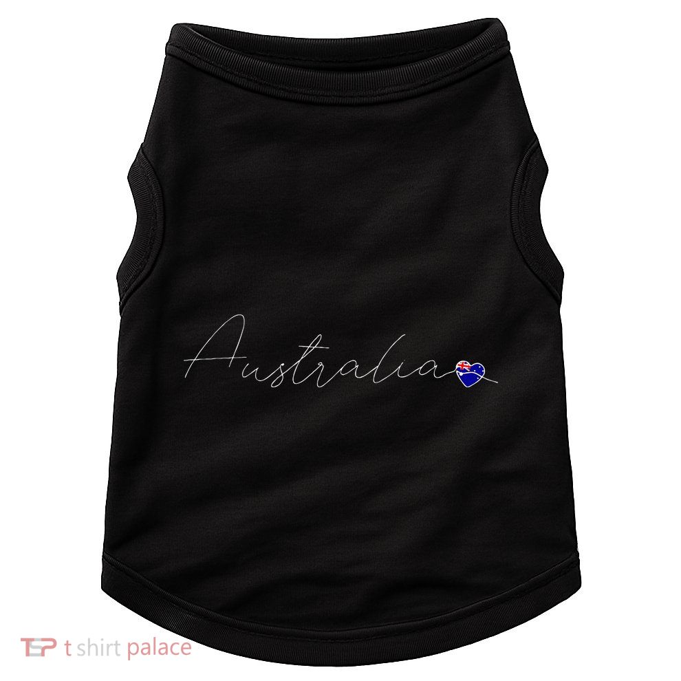 Australia Simple Love Australian Flag Heart On Australia Doggie Tank