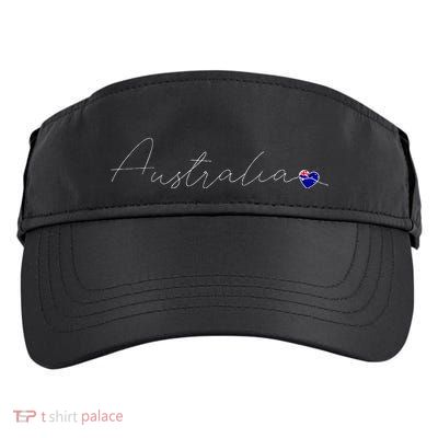 Australia Simple Love Australian Flag Heart On Australia Adult Drive Performance Visor