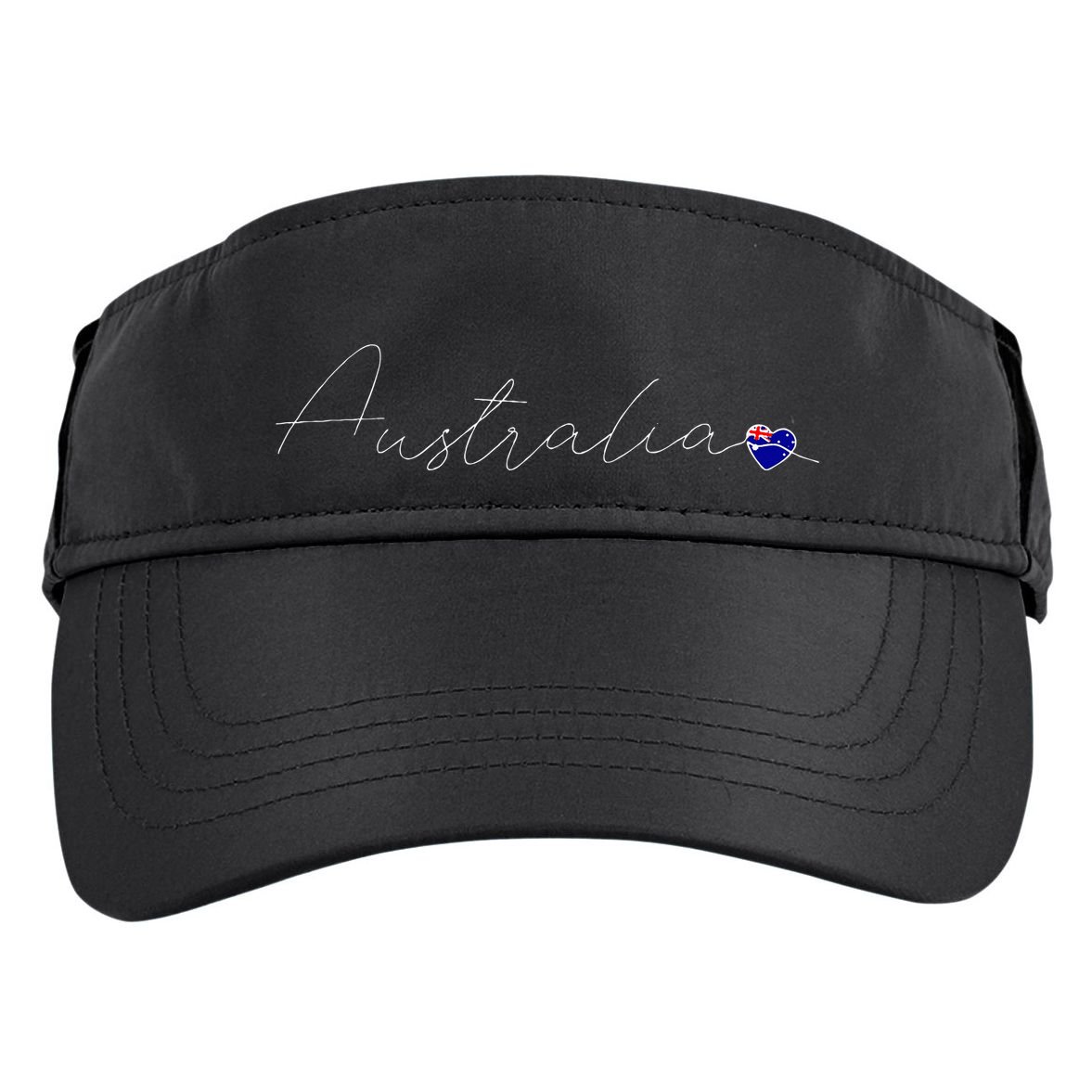 Australia Simple Love Australian Flag Heart On Australia Adult Drive Performance Visor
