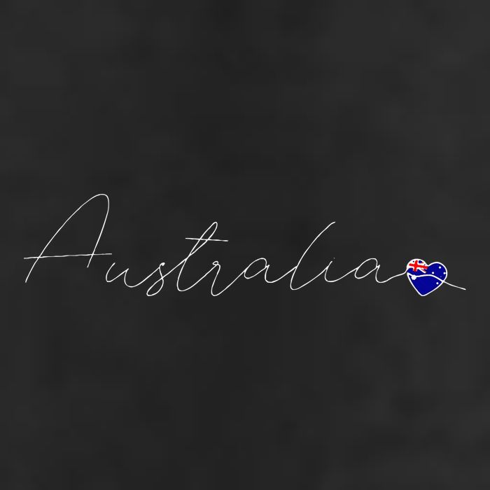 Australia Simple Love Australian Flag Heart On Australia Adult Drive Performance Visor