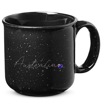 Australia Simple Love Australian Flag Heart On Australia 15oz Campfire Ceramic Mug