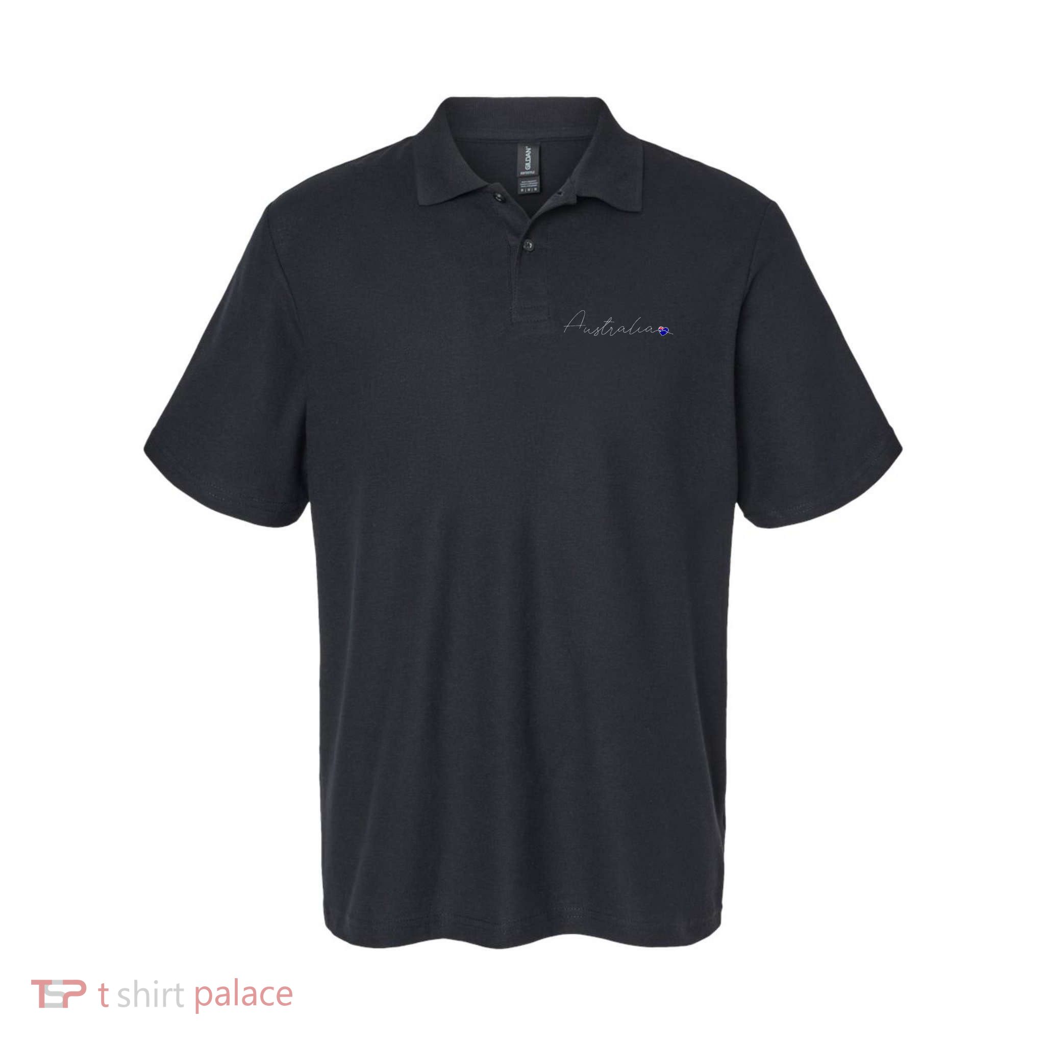 Australia Simple Love Australian Flag Heart On Australia Polo