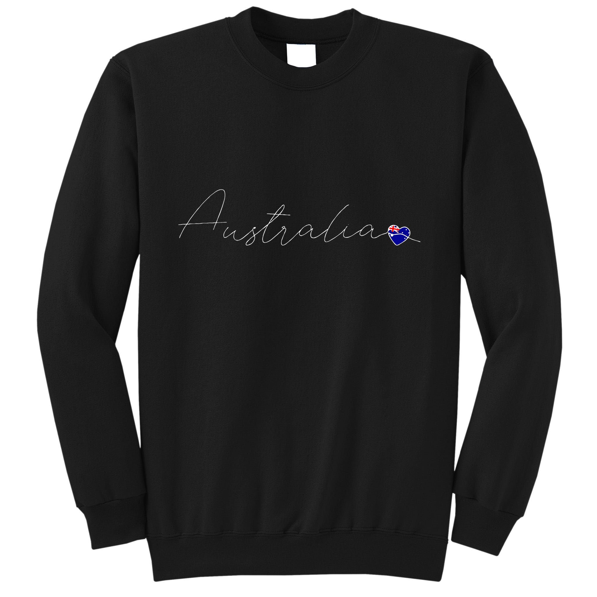 Australia Simple Love Australian Flag Heart On Australia Tall Sweatshirt