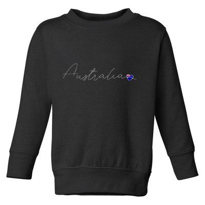 Australia Simple Love Australian Flag Heart On Australia Toddler Sweatshirt