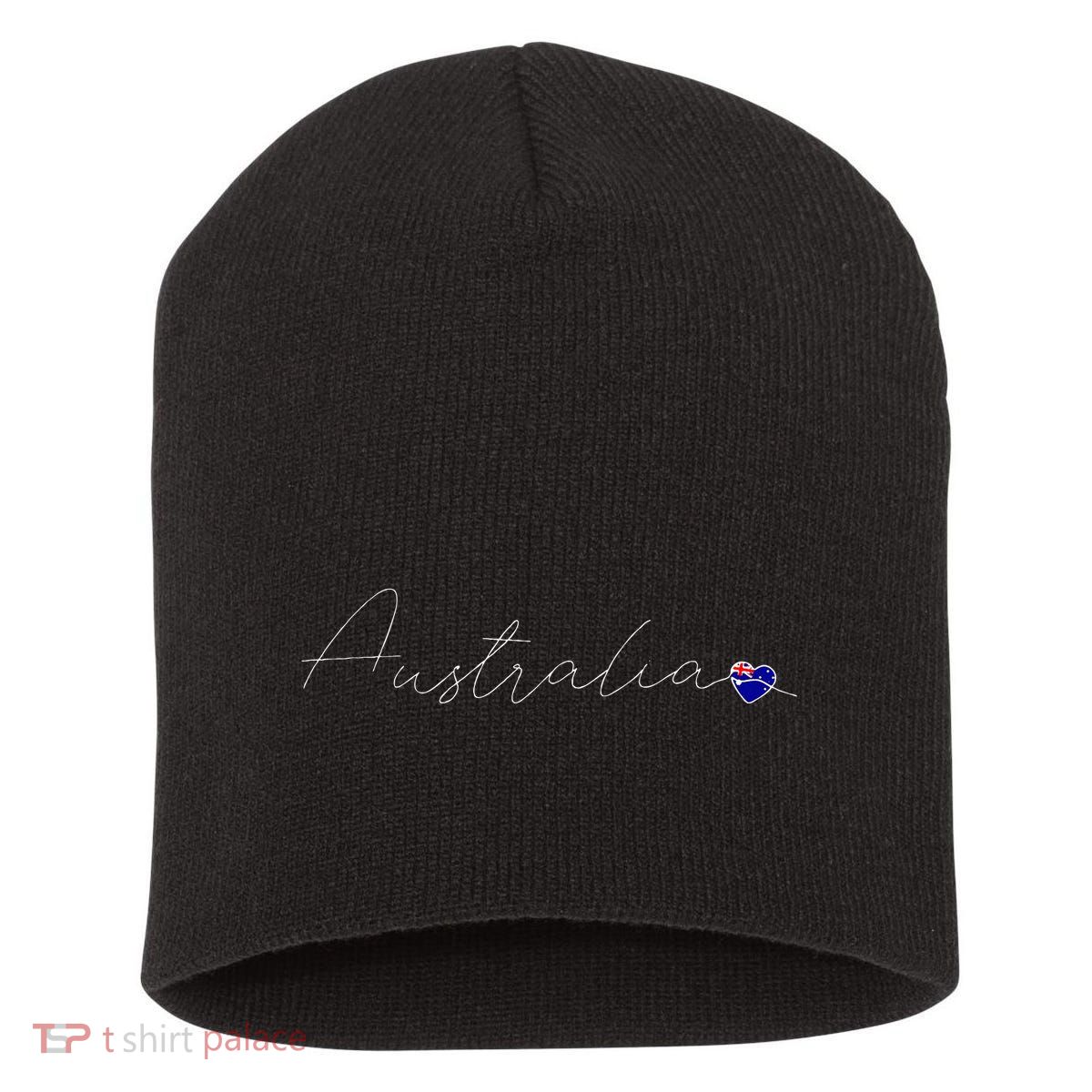 Australia Simple Love Australian Flag Heart On Australia Short Acrylic Beanie