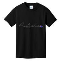 Australia Simple Love Australian Flag Heart On Australia Kids T-Shirt