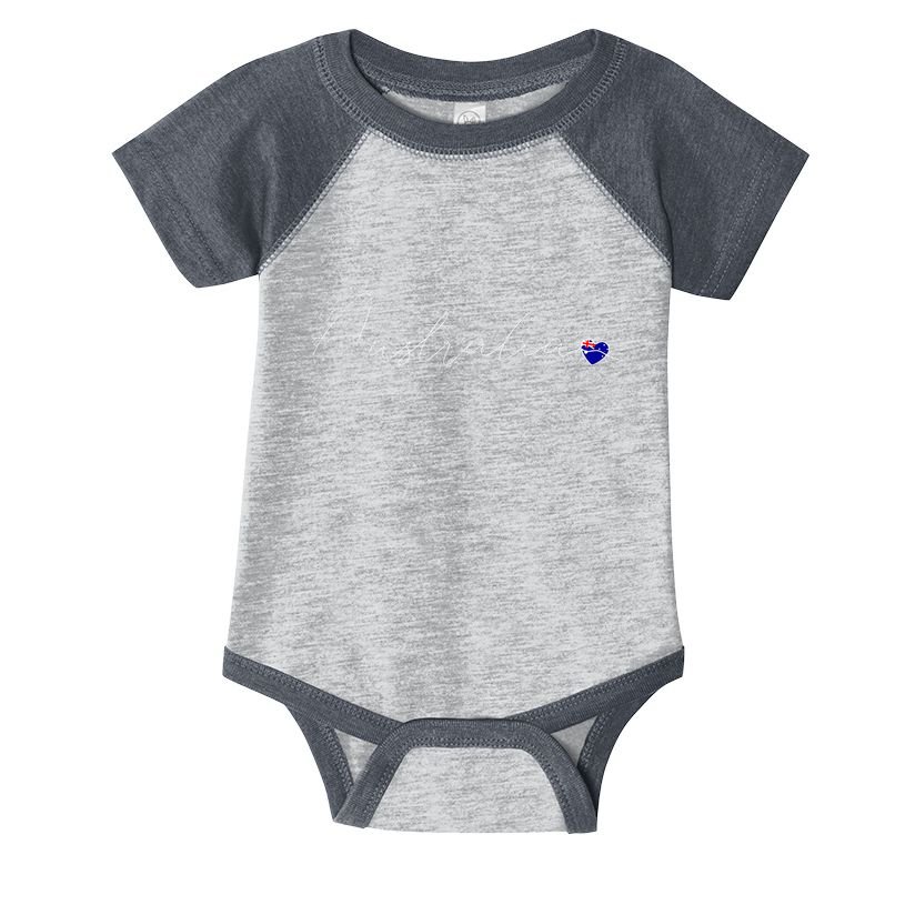 Australia Simple Love Australian Flag Heart On Australia Infant Baby Jersey Bodysuit