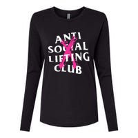 Anti Social Lifting Club Canceled Pink Womens Cotton Relaxed Long Sleeve T-Shirt