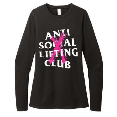 Anti Social Lifting Club Canceled Pink Womens CVC Long Sleeve Shirt