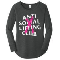 Anti Social Lifting Club Canceled Pink Women's Perfect Tri Tunic Long Sleeve Shirt