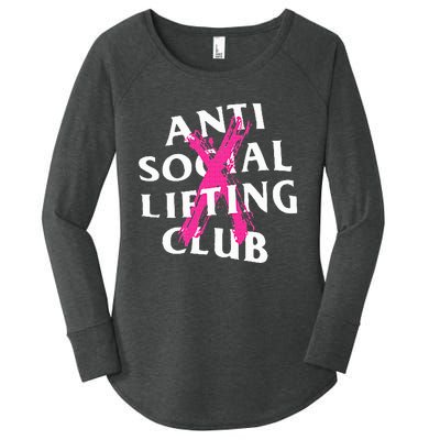 Anti Social Lifting Club Canceled Pink Women's Perfect Tri Tunic Long Sleeve Shirt