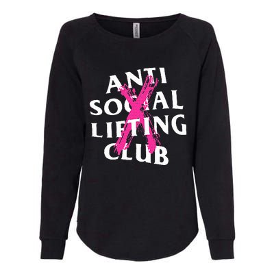 Anti Social Lifting Club Canceled Pink Womens California Wash Sweatshirt