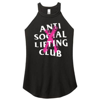 Anti Social Lifting Club Canceled Pink Women's Perfect Tri Rocker Tank