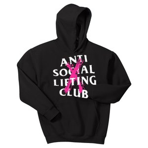 Anti Social Lifting Club Canceled Pink Kids Hoodie