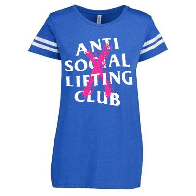 Anti Social Lifting Club Canceled Pink Enza Ladies Jersey Football T-Shirt