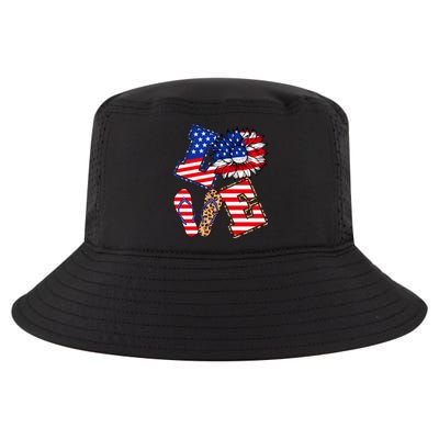 America Sunflowers Love American Patriot Stars And Stripes Gift Cool Comfort Performance Bucket Hat