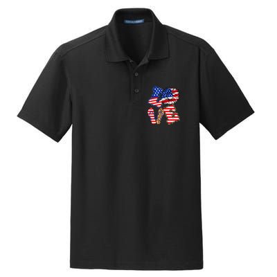 America Sunflowers Love American Patriot Stars And Stripes Gift Dry Zone Grid Polo