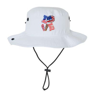 America Sunflowers Love American Patriot Stars And Stripes Gift Legacy Cool Fit Booney Bucket Hat