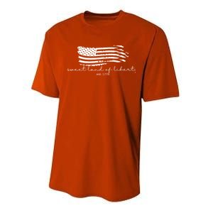 America Sweet Land Of Liberty Est 1776 Patriotic Gift Performance Sprint T-Shirt