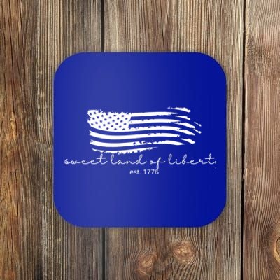 America Sweet Land Of Liberty Est 1776 Patriotic Gift Coaster