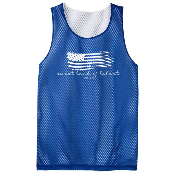 America Sweet Land Of Liberty Est 1776 Patriotic Gift Mesh Reversible Basketball Jersey Tank