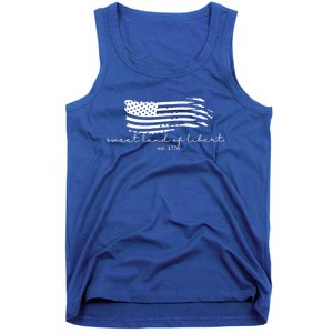 America Sweet Land Of Liberty Est 1776 Patriotic Gift Tank Top