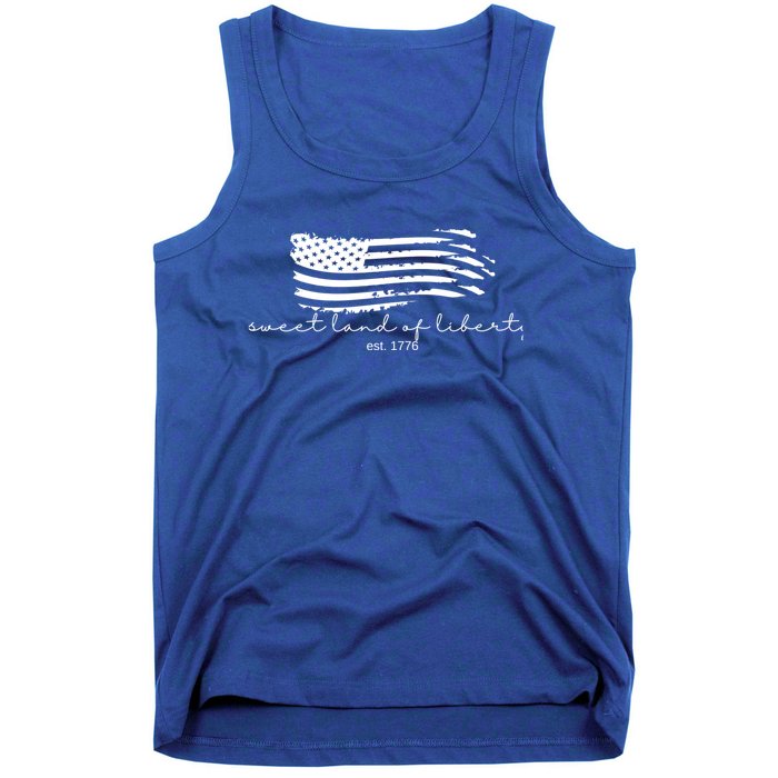 America Sweet Land Of Liberty Est 1776 Patriotic Gift Tank Top