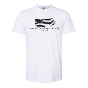 America Sweet Land Of Liberty Est 1776 Patriotic Gift Softstyle CVC T-Shirt