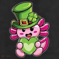 Axolotl Saint Leprechaun St Patrick Day Adult Drive Performance Visor
