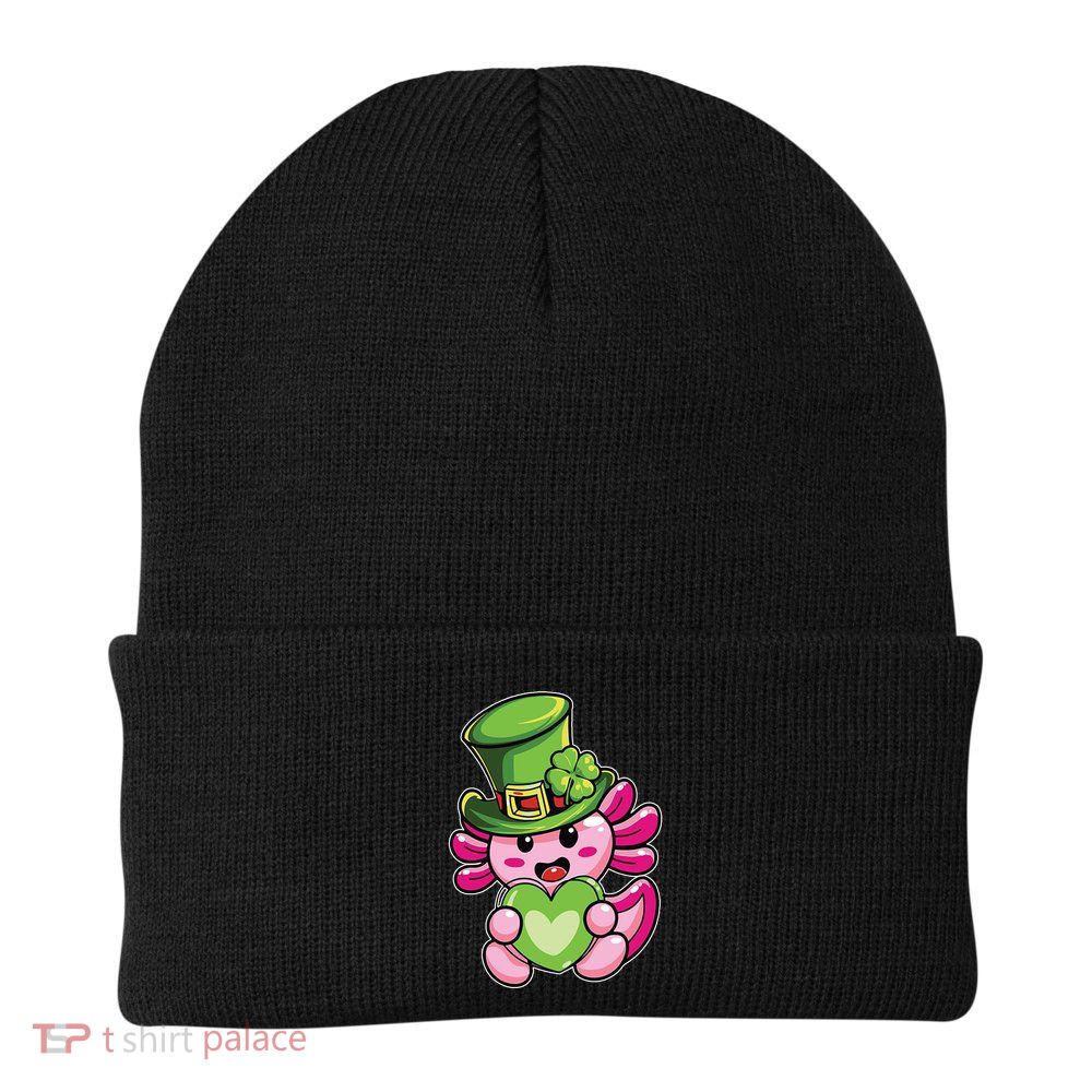 Axolotl Saint Leprechaun St Patrick Day Beanie