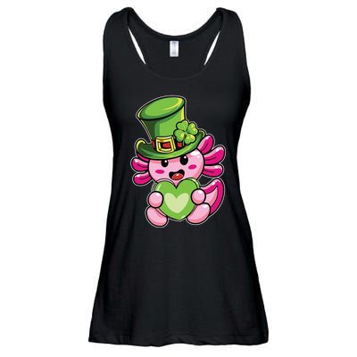 Axolotl Saint Leprechaun St Patrick Day Ladies Essential Flowy Tank