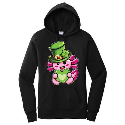 Axolotl Saint Leprechaun St Patrick Day Women's Pullover Hoodie