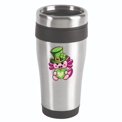 Axolotl Saint Leprechaun St Patrick Day 16oz Travel Tumbler