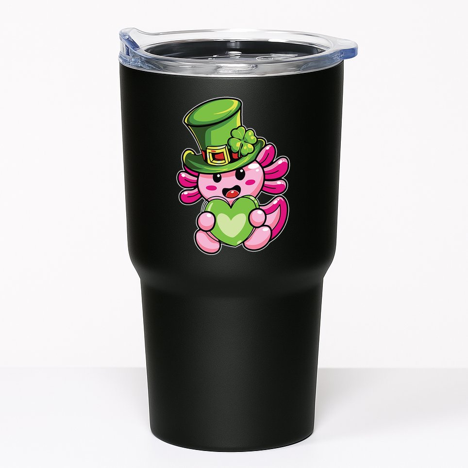 Axolotl Saint Leprechaun St Patrick Day Tumbler