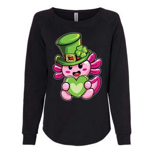 Axolotl Saint Leprechaun St Patrick Day Womens California Wash Sweatshirt